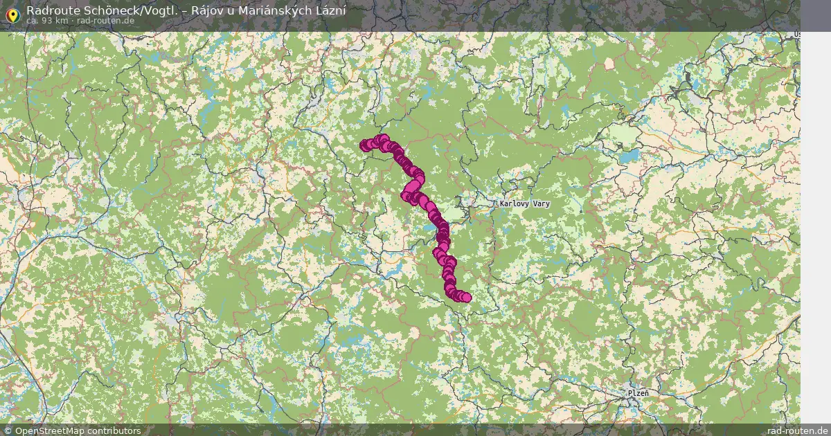 Radtour Schöneck Vogtl. – Rájov U Mariánských Lázní
