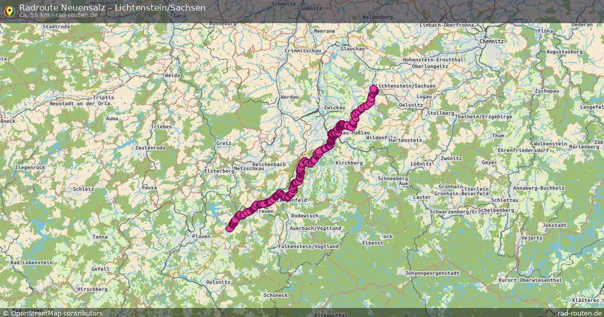 Radtour Neuensalz – Lichtenstein Sachsen