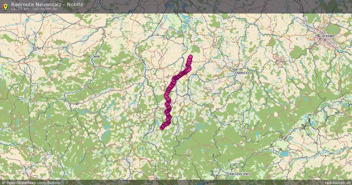 Fahrradroute Neuensalz – Nobitz