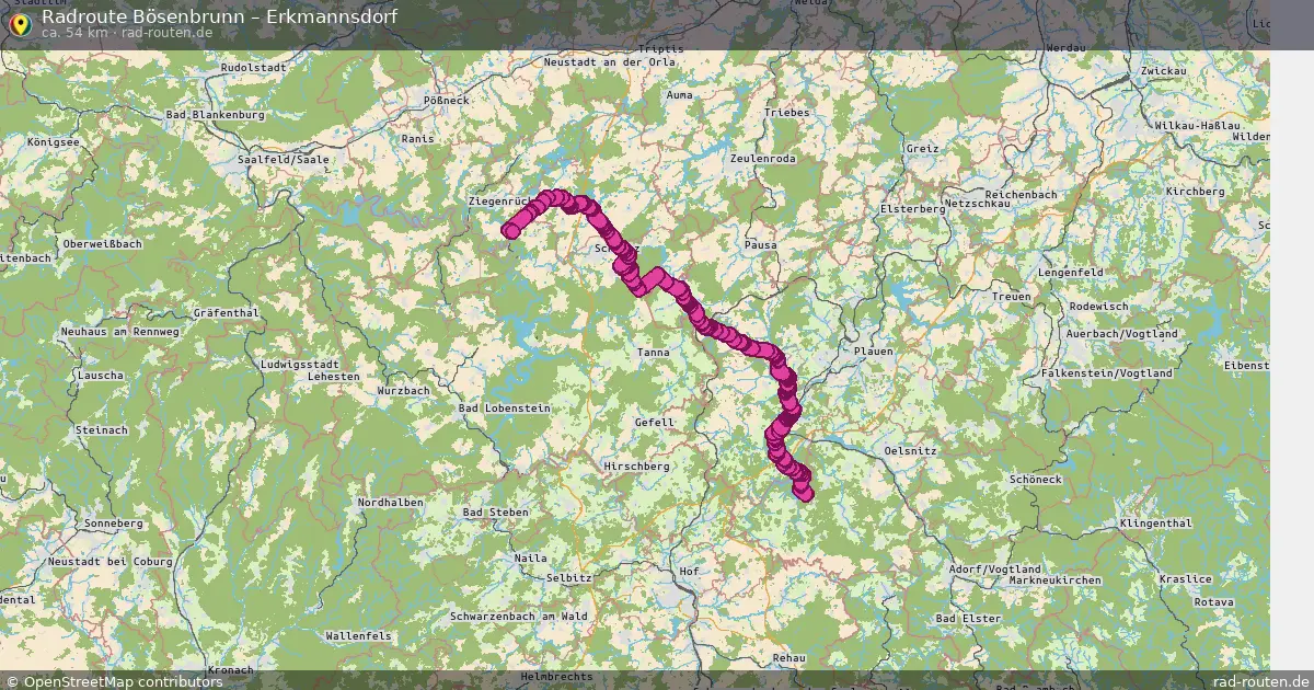 Radtour Bösenbrunn – Erkmannsdorf