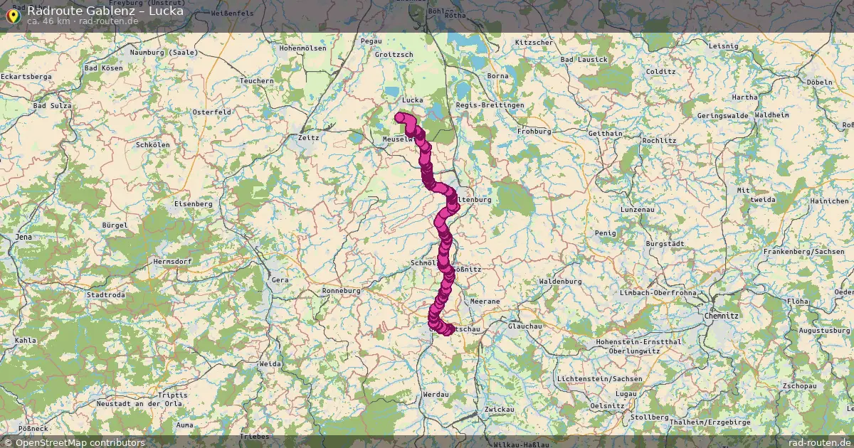 Fahrradroute Gablenz – Lucka