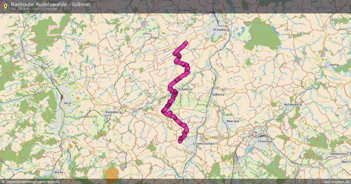 Fahrradroute Rudelswalde – Göhren
