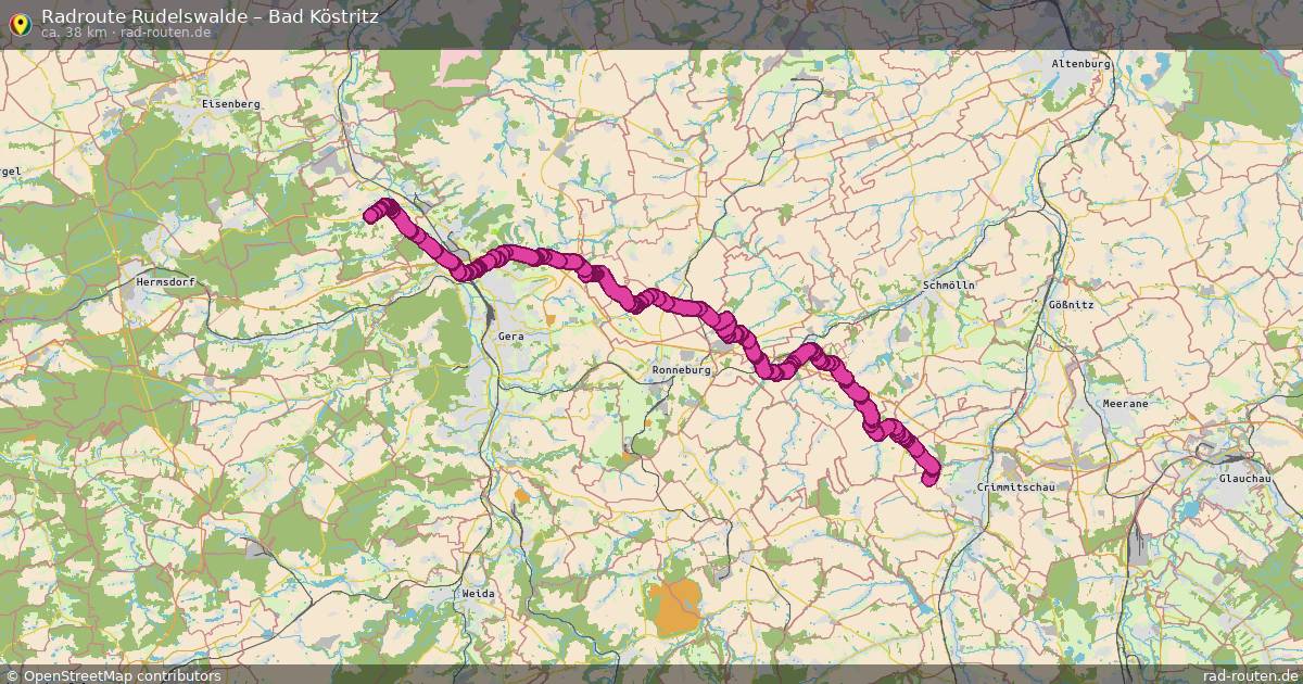 Fahrradroute Rudelswalde – Bad Köstritz