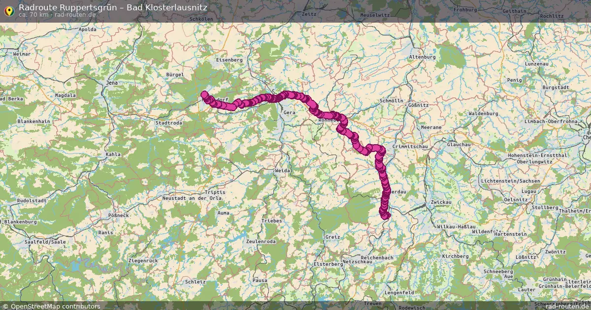 Radtour Ruppertsgrün – Bad Klosterlausnitz