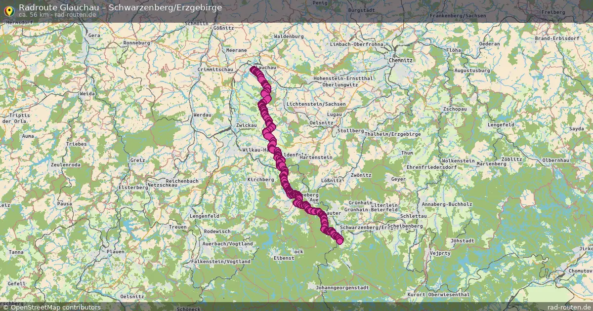 Radtour Glauchau – Schwarzenberg Erzgebirge