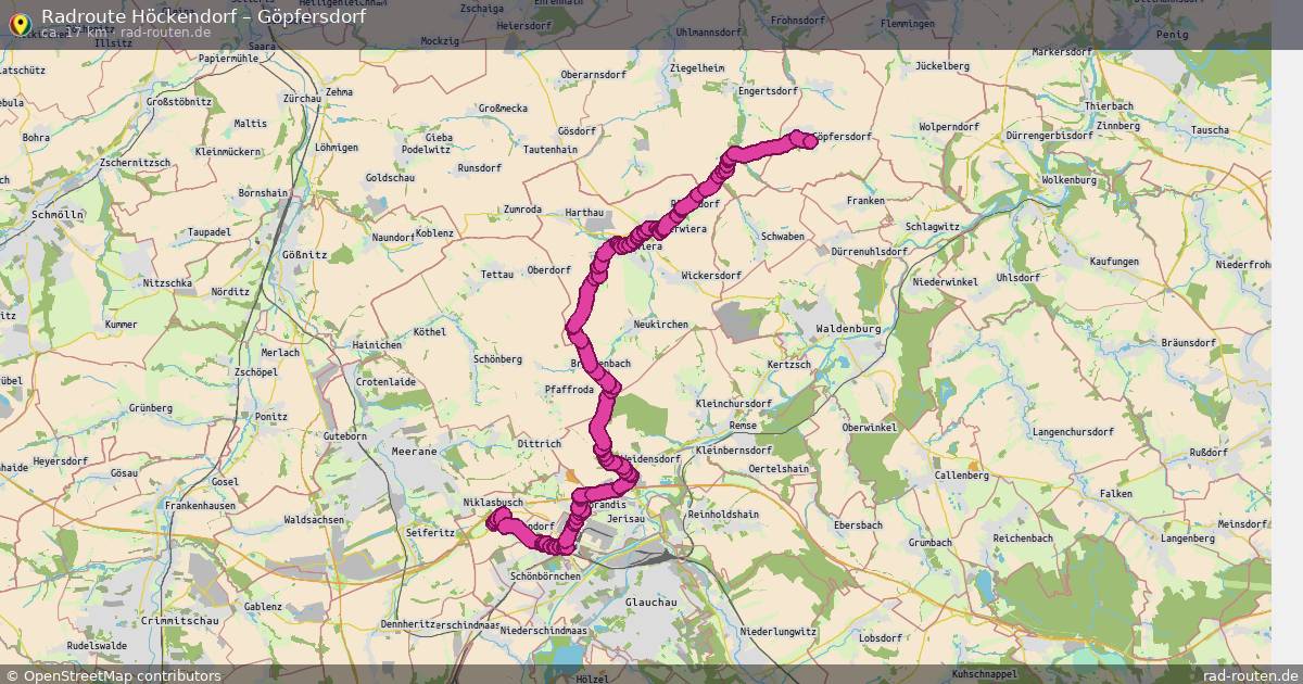 Fahrradroute Höckendorf – Göpfersdorf