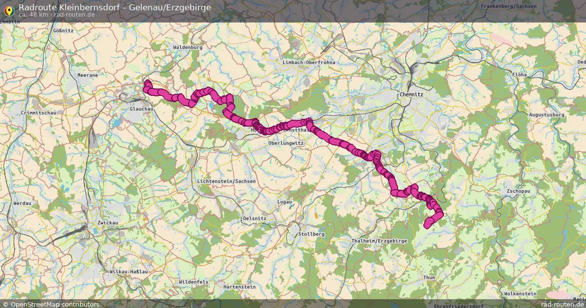 Radtour Kleinbernsdorf – Gelenau Erzgebirge
