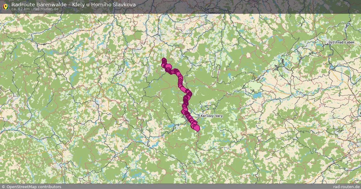 Radtour Bärenwalde – Kfely U Horního Slavkova