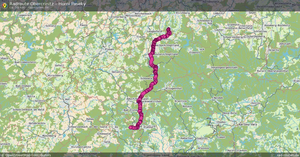 Radtour Obercrinitz – Horní Paseky