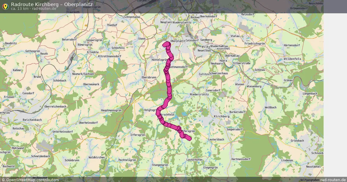 Radtour Kirchberg – Oberplanitz