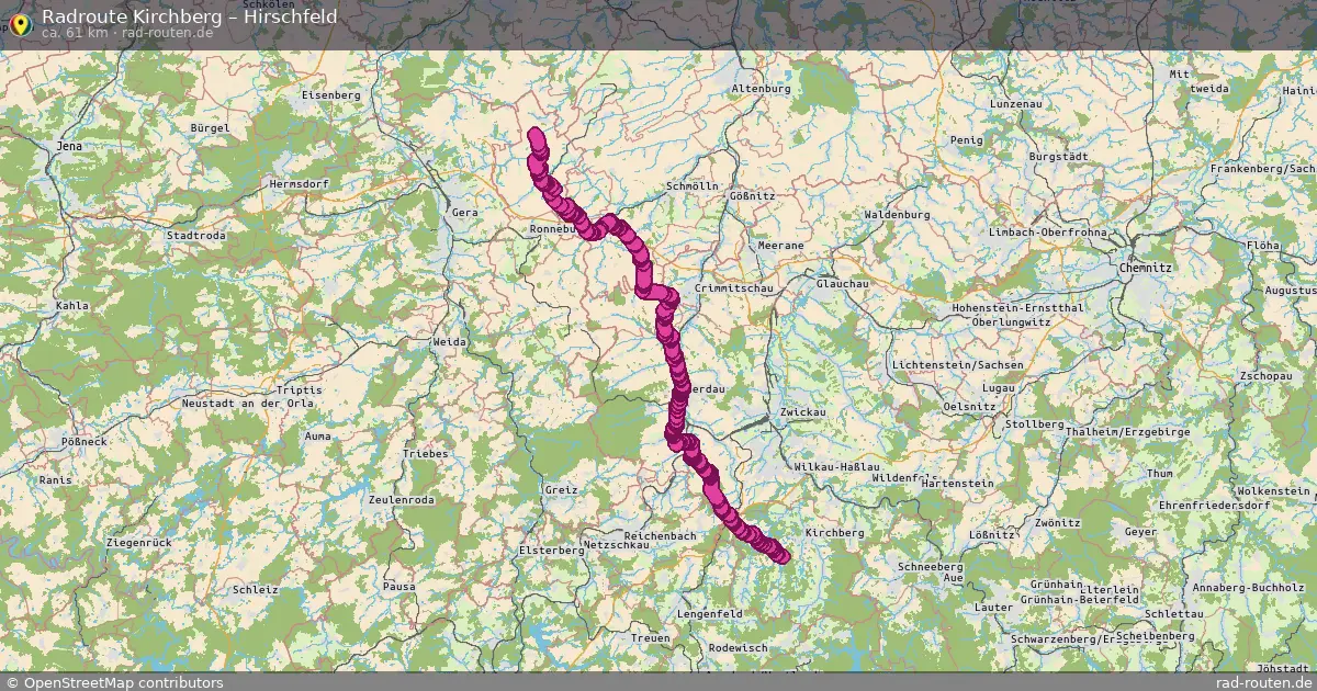 Radtour Kirchberg – Hirschfeld