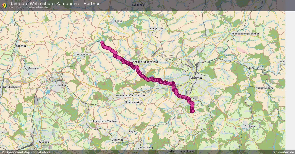 Radtour Wolkenburg-Kaufungen – Harthau