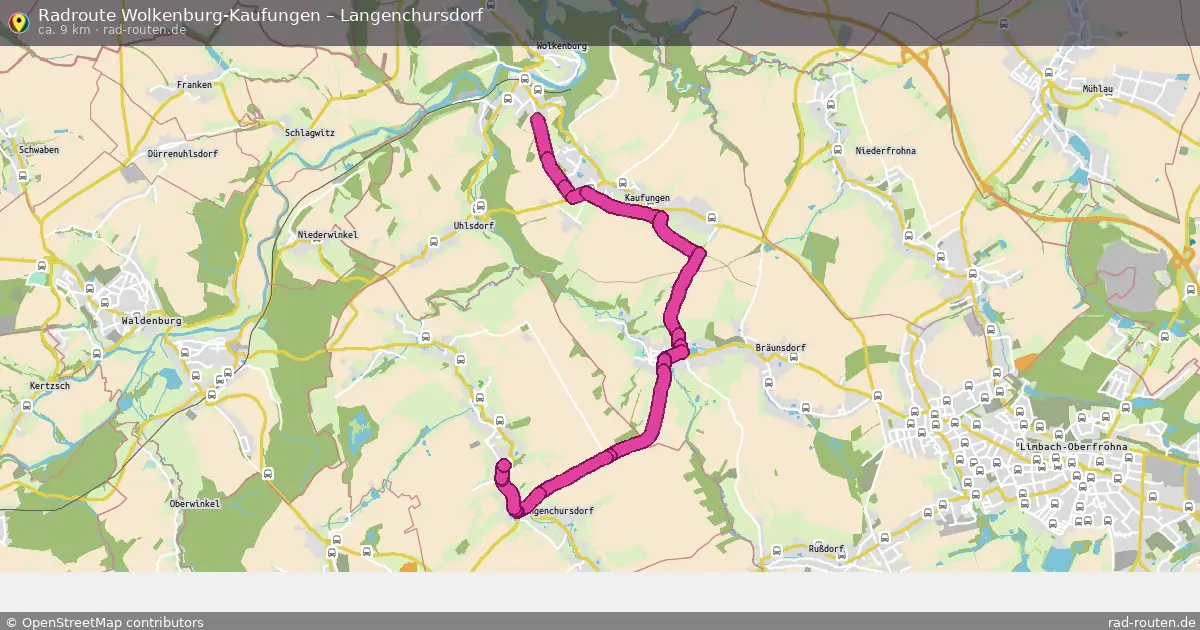 Radtour Wolkenburg-Kaufungen – Langenchursdorf