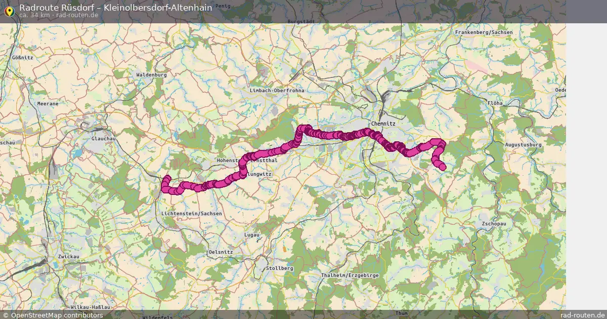 Radtour Rüsdorf – Kleinolbersdorf-Altenhain