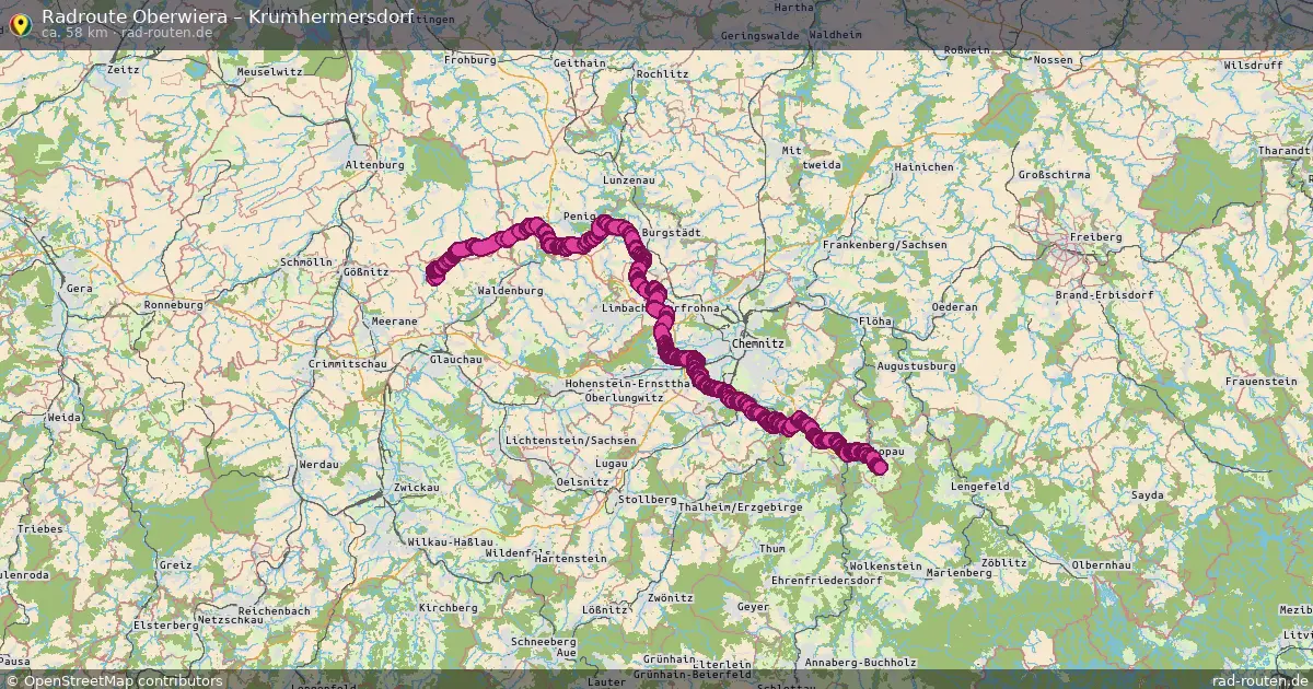 Radtour Oberwiera – Krumhermersdorf