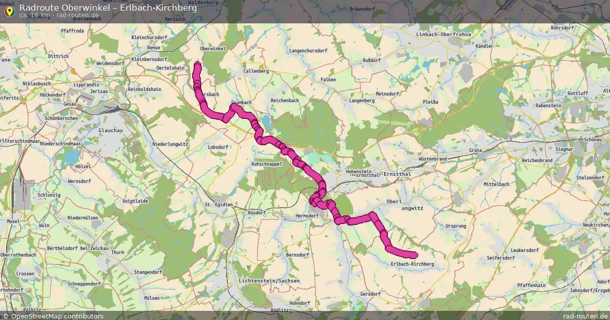 Radtour Oberwinkel – Erlbach-Kirchberg