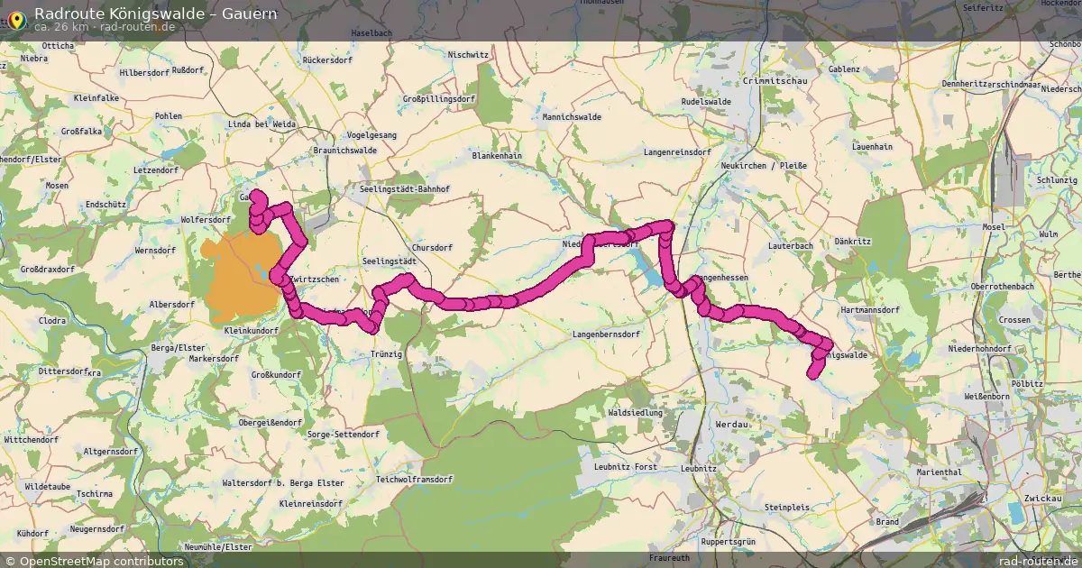 Radtour Königswalde – Gauern