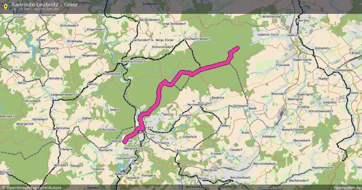 Fahrradroute Leubnitz – Greiz