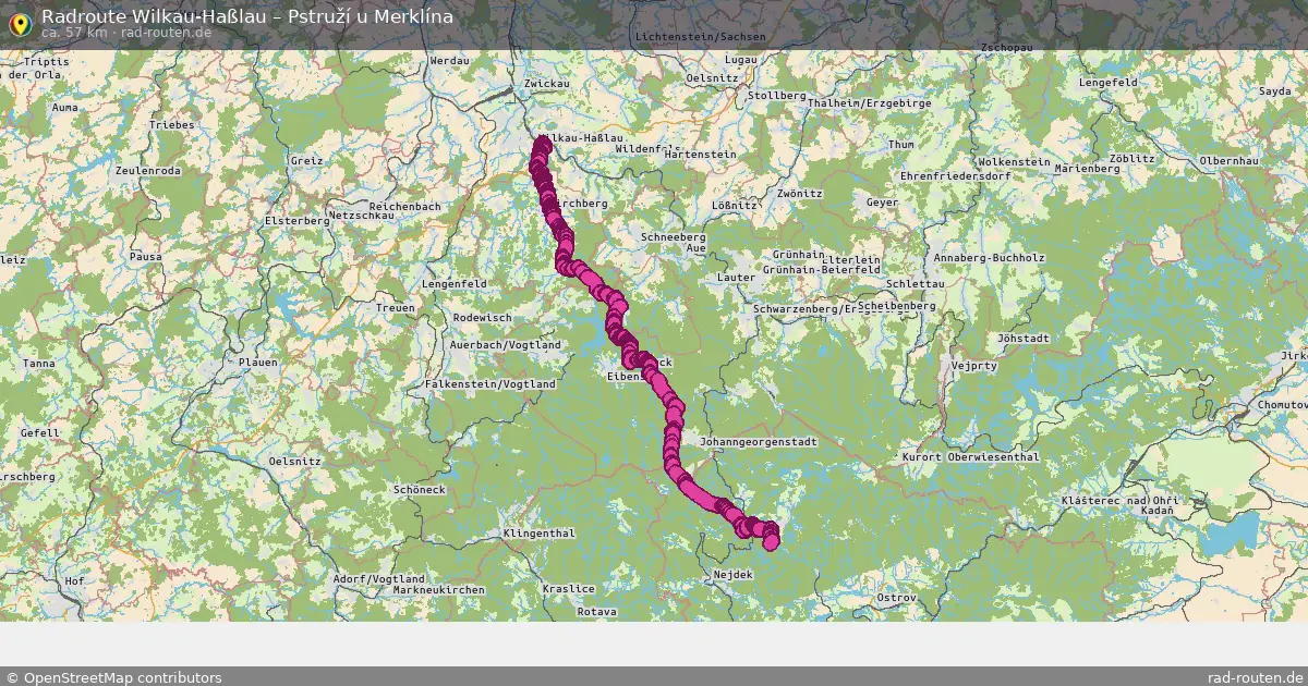 Radtour Wilkau-Haßlau – Pstruží U Merklína