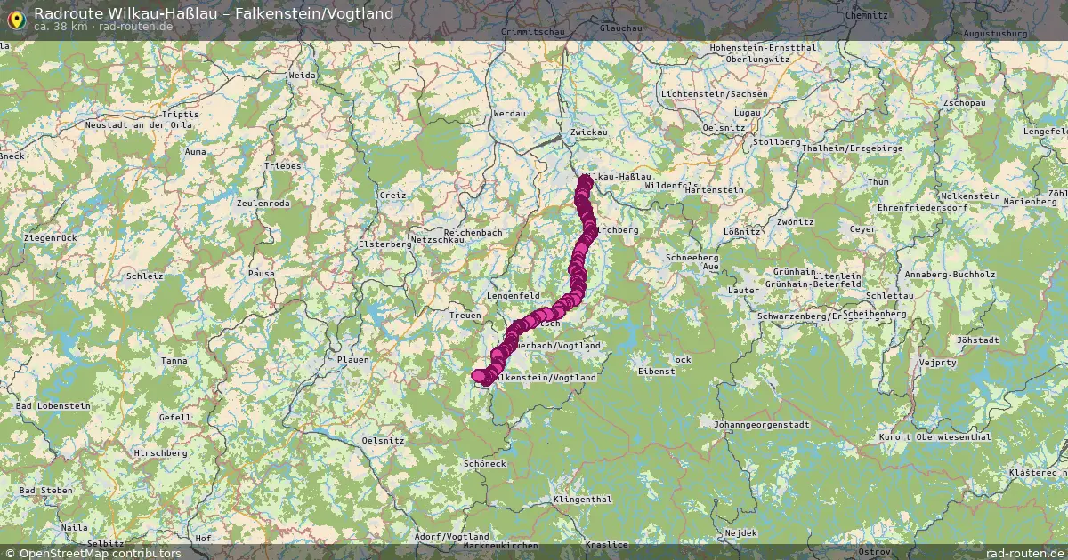 Radtour Wilkau-Haßlau – Falkenstein Vogtland