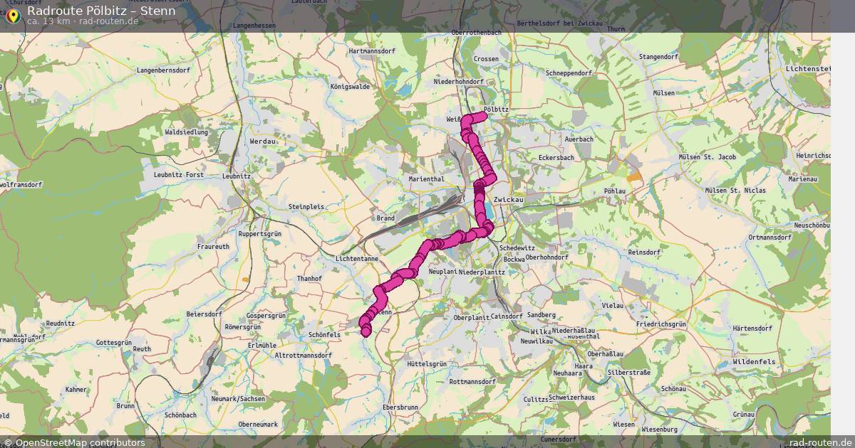 Fahrradroute Pölbitz – Stenn
