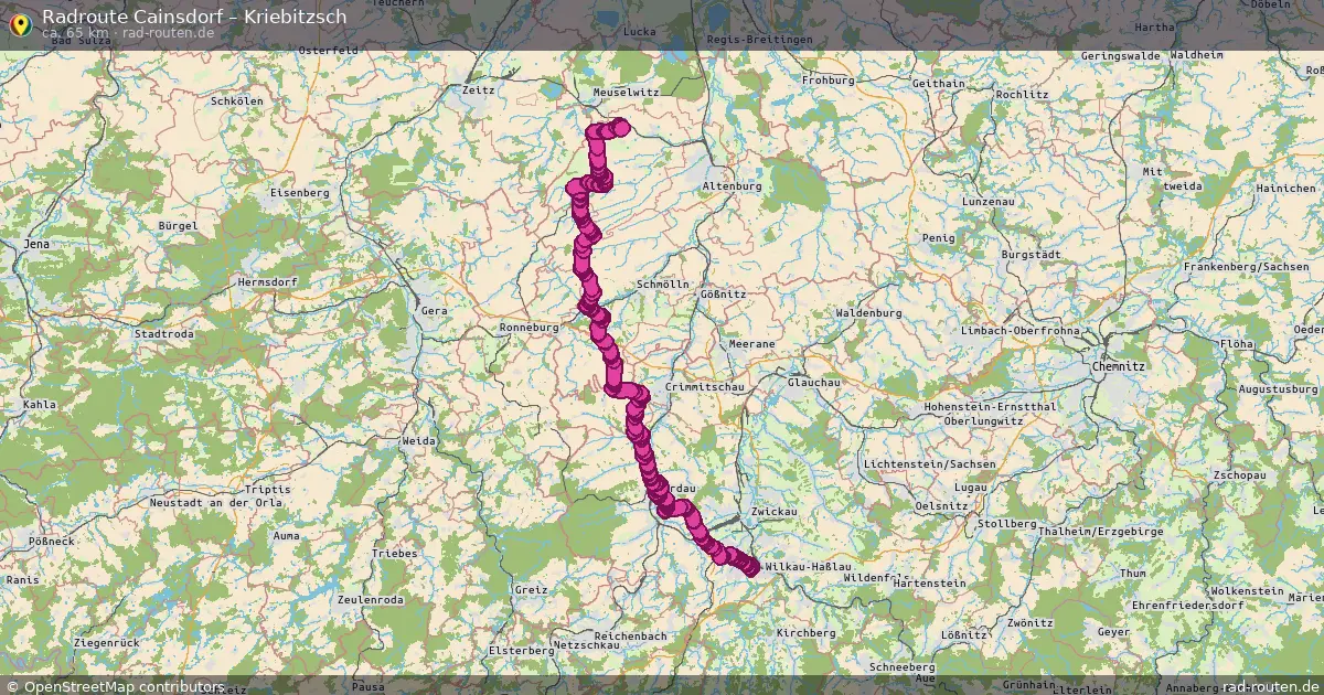 Radtour Cainsdorf – Kriebitzsch