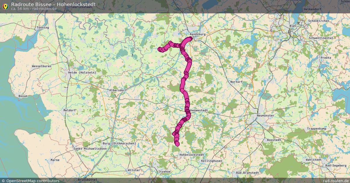 Fahrradroute Dörpling – Hohenlockstedt (53 km) – Rad-Routen.de