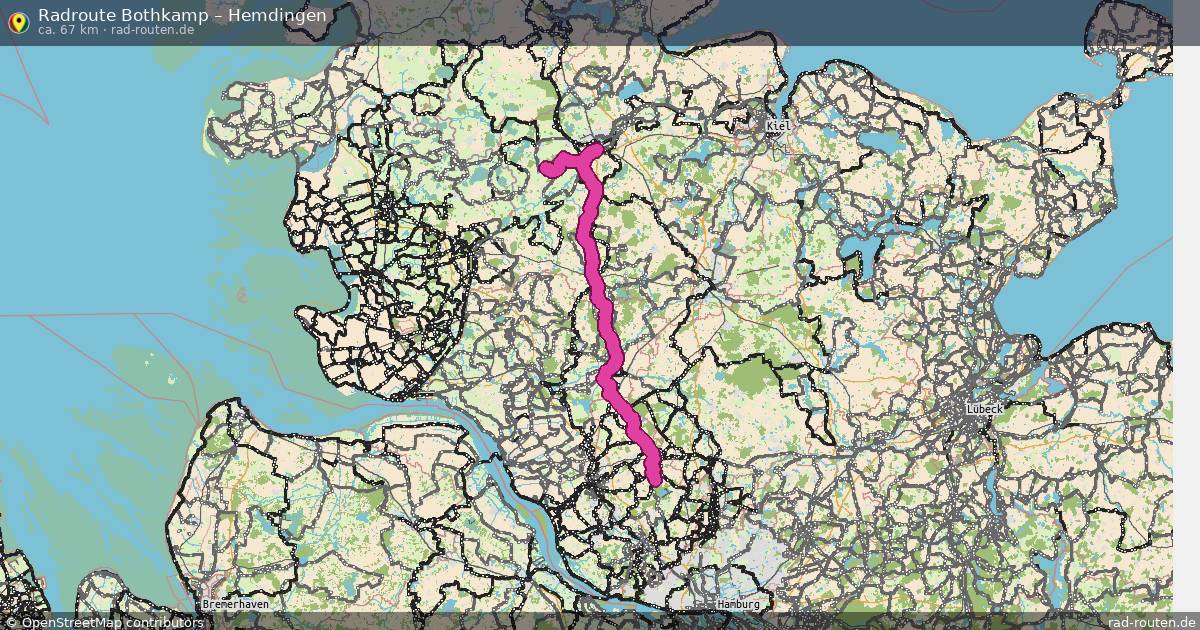 Fahrradroute Kröppelshagen-Fahrendorf – Hemdingen (64 km) – Rad-Routen.de