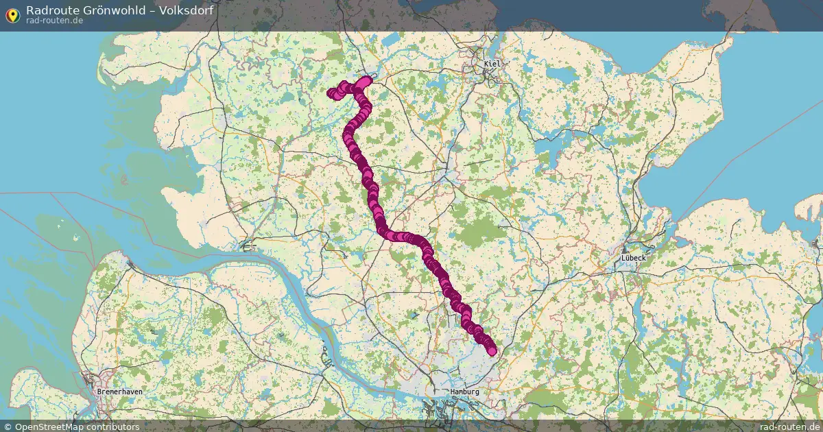 Fahrradroute Basthorst – Volksdorf (33 km) – Rad-Routen.de