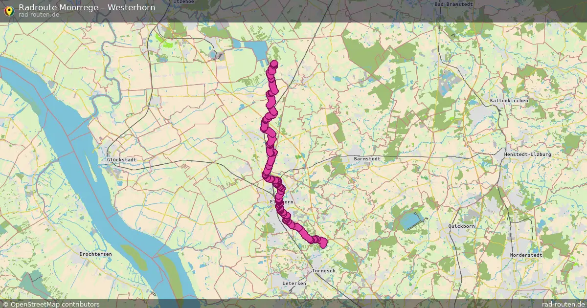 Fahrradroute Haseldorf – Westerhorn (37 km) – Rad-Routen.de