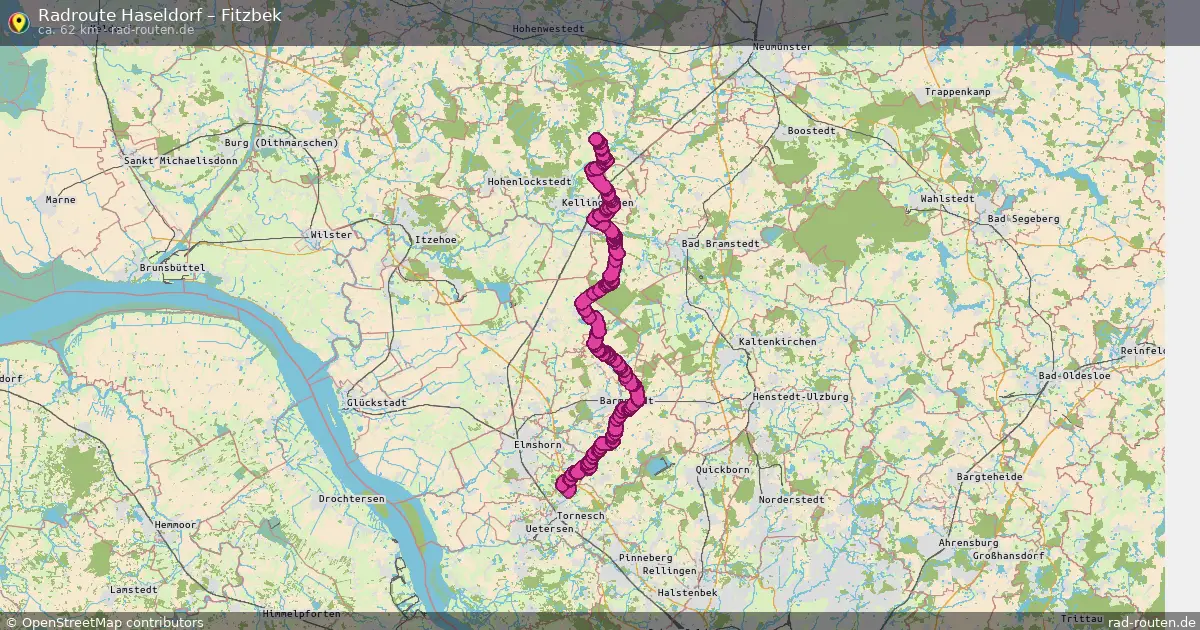 Fahrradroute Haseldorf – Fitzbek (62 km) – Rad-Routen.de