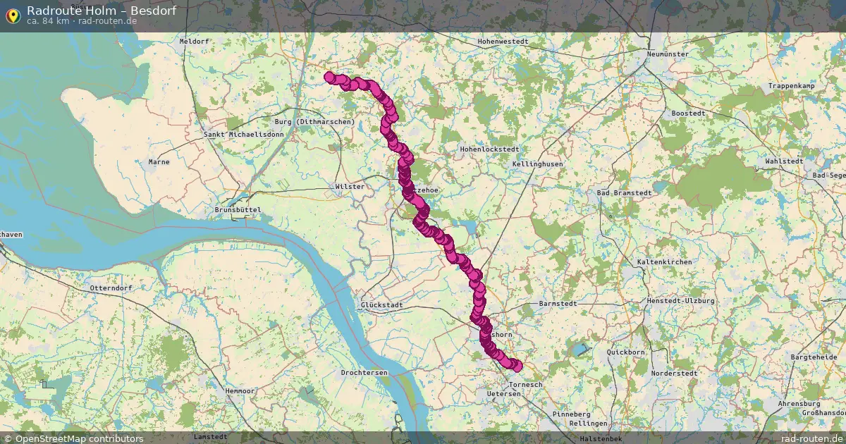 Fahrradroute Haseldorf – Besdorf (81 km) – Rad-Routen.de