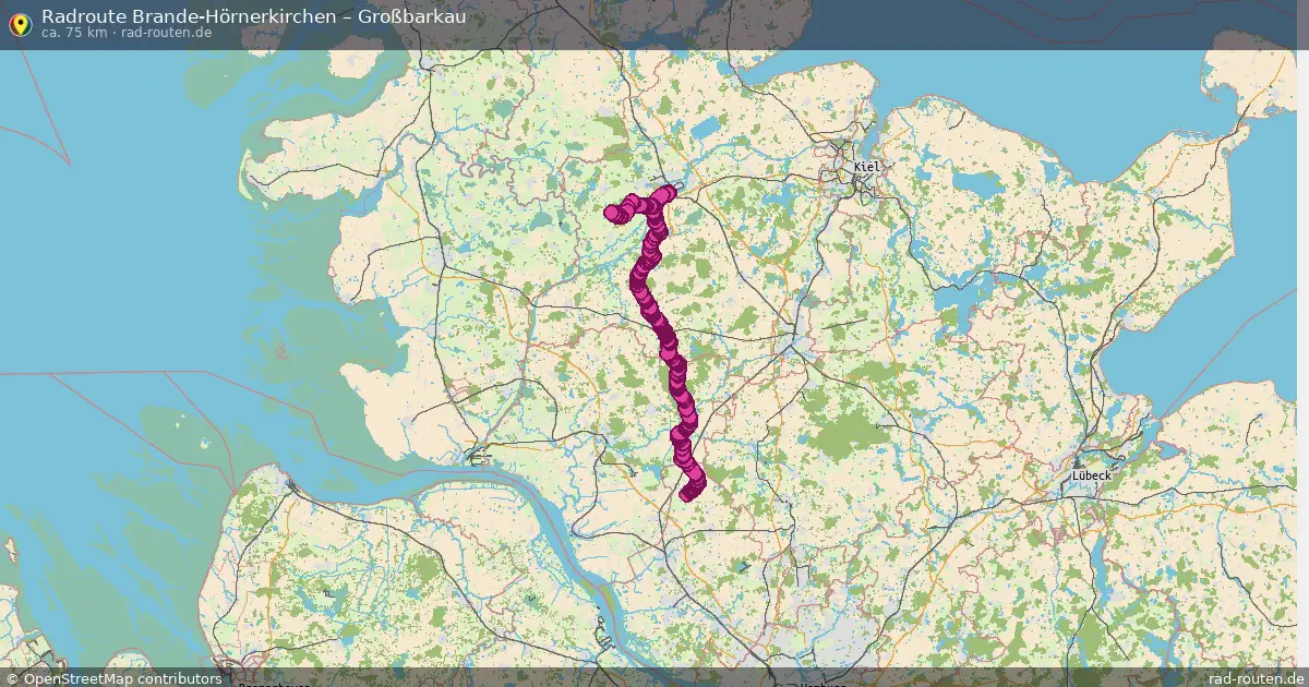 Fahrradroute Brande-Hörnerkirchen – Bornholt (52 km) – Rad-Routen.de