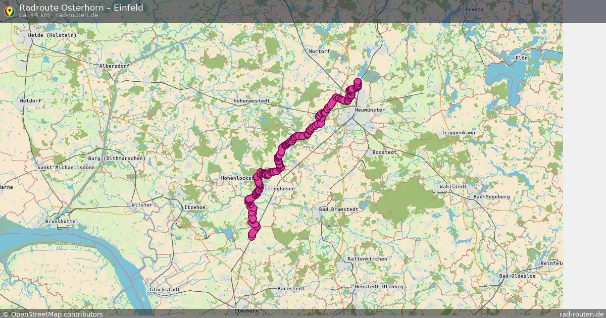 Fahrradroute Osterhorn – Einfeld (44 km) – Rad-Routen.de