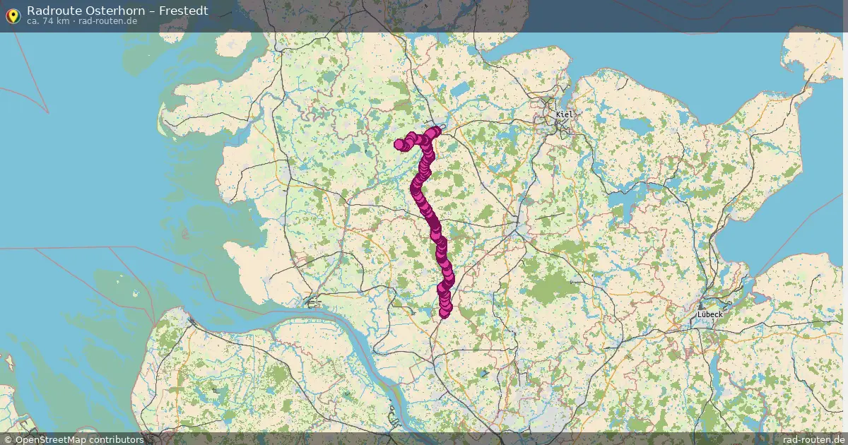 Fahrradroute Osterhorn – Melsdorf (75 km) – Rad-Routen.de
