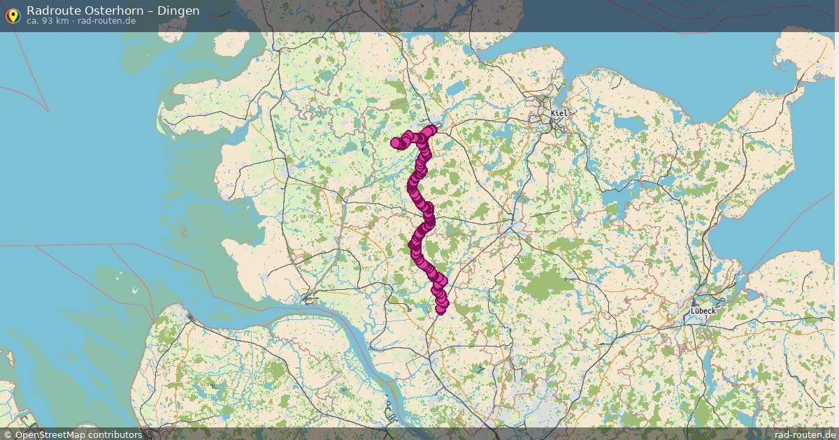 Fahrradroute Osterhorn – Steenfeld (50 km) – Rad-Routen.de