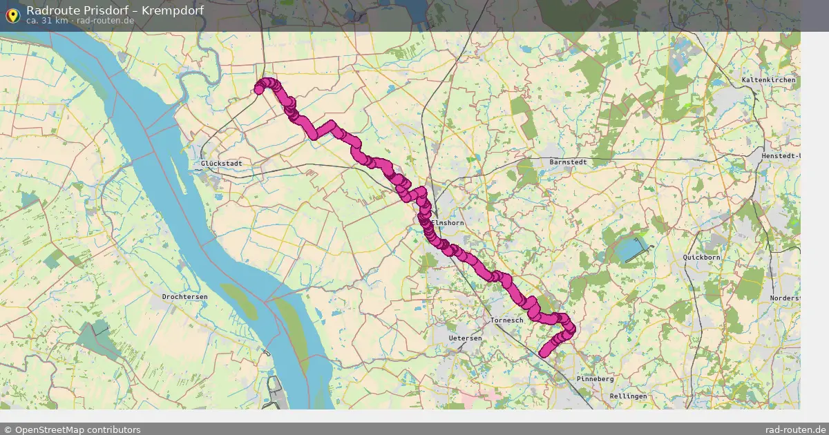 Fahrradroute Prisdorf – Krempdorf (31 km) – Rad-Routen.de