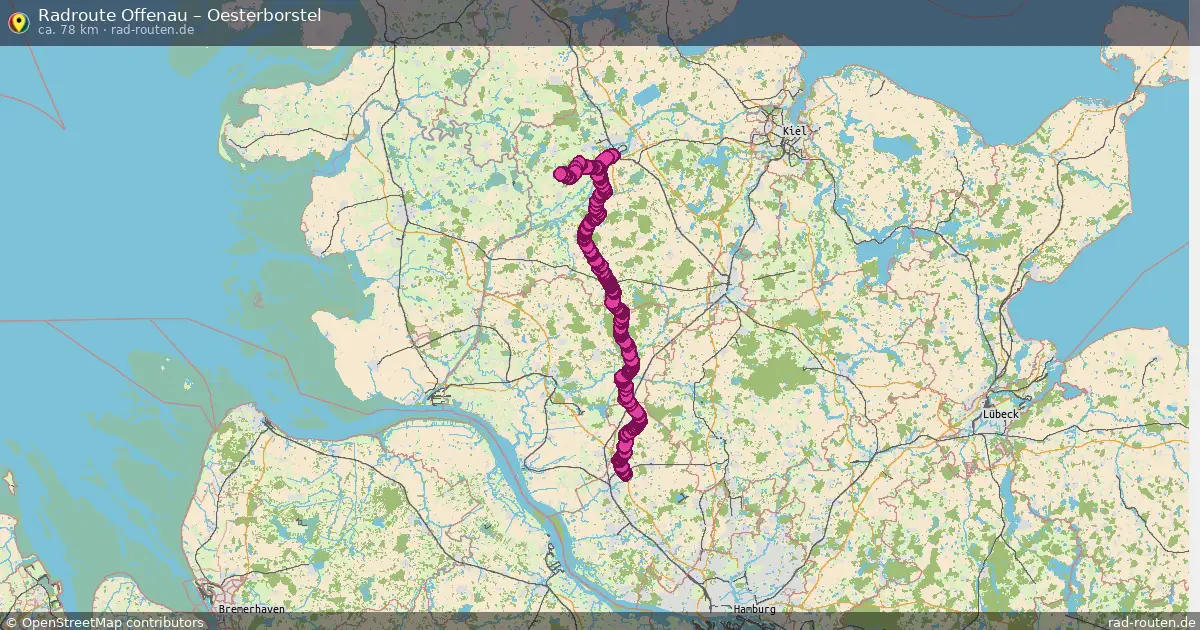 Fahrradroute Offenau – Rendswühren (58 km) – Rad-Routen.de