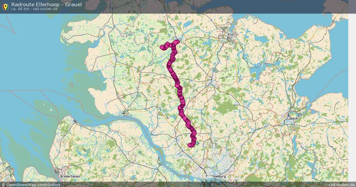 Fahrradroute Ellerhoop – Westerrönfeld (74 km) – Rad-Routen.de