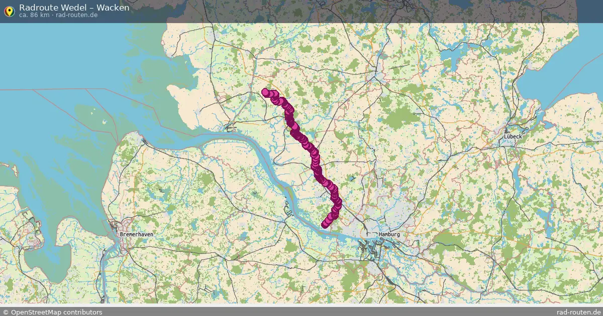 Fahrradroute Wedel – Wacken (86 km) – Rad-Routen.de