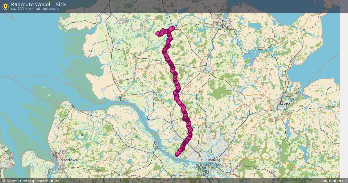 Fahrradroute Wedel – Ehndorf (69 km) – Rad-Routen.de