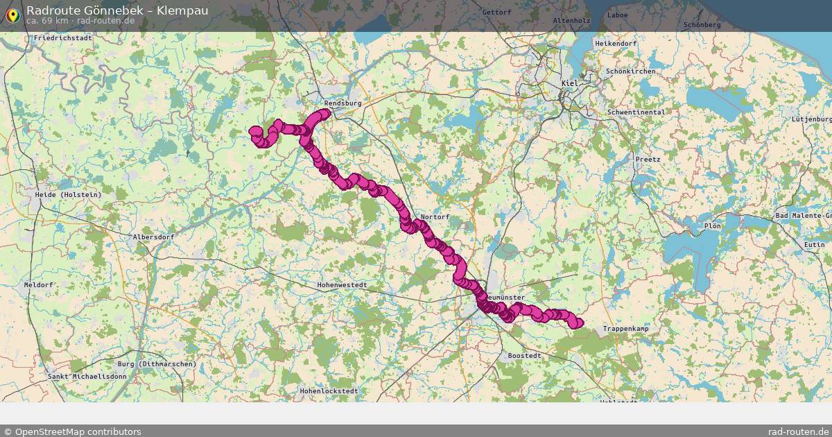 Fahrradroute Gönnebek – Brammer