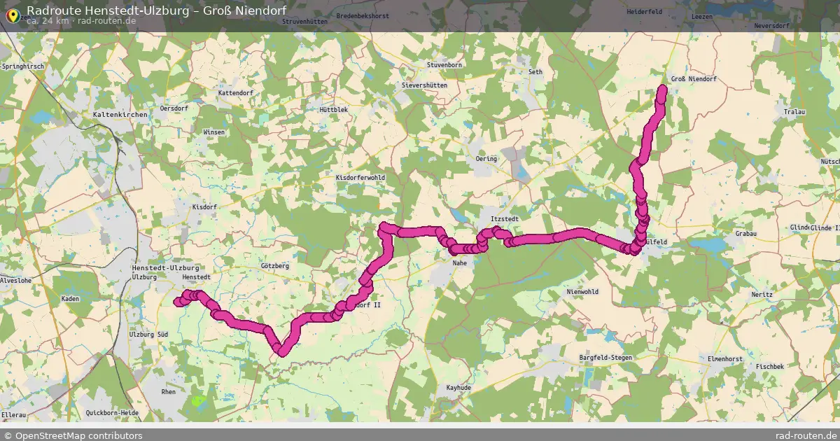 Fahrradroute Henstedt-Ulzburg – Groß Niendorf (24 km) – Rad-Routen.de
