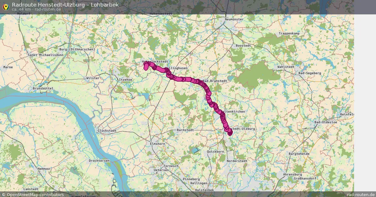 Fahrradroute Henstedt-Ulzburg – Lohbarbek (44 km) – Rad-Routen.de