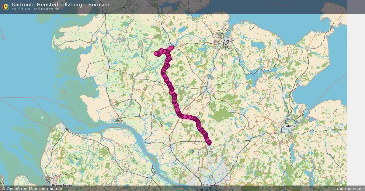 Fahrradroute Henstedt-Ulzburg – Pölitz (34 km) – Rad-Routen.de