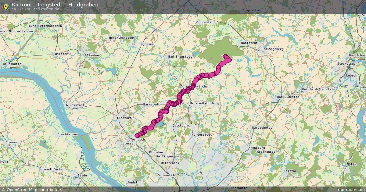 Fahrradroute Tangstedt – Heidgraben (50 km) – Rad-Routen.de