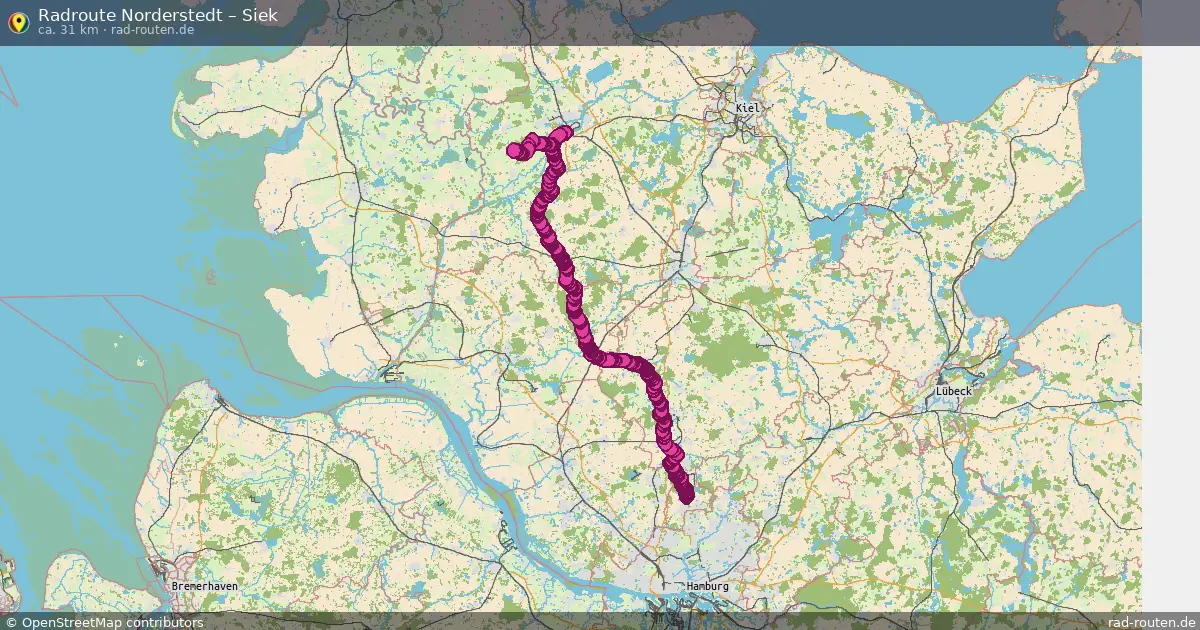 Fahrradroute Norderstedt – Wohltorf (46 km) – Rad-Routen.de