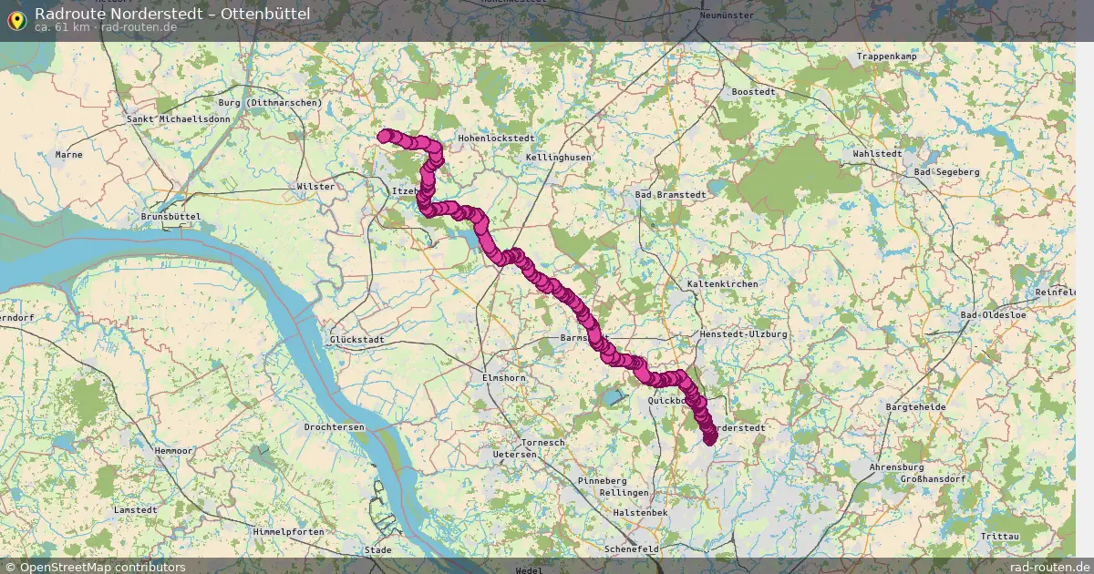 Fahrradroute Norderstedt – Ottenbüttel (61 km) – Rad-Routen.de