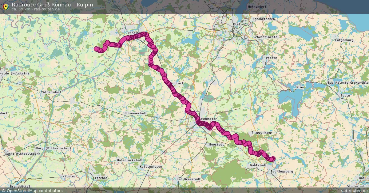 Fahrradroute Groß Rönnau – Böhnhusen (50 km) – Rad-Routen.de