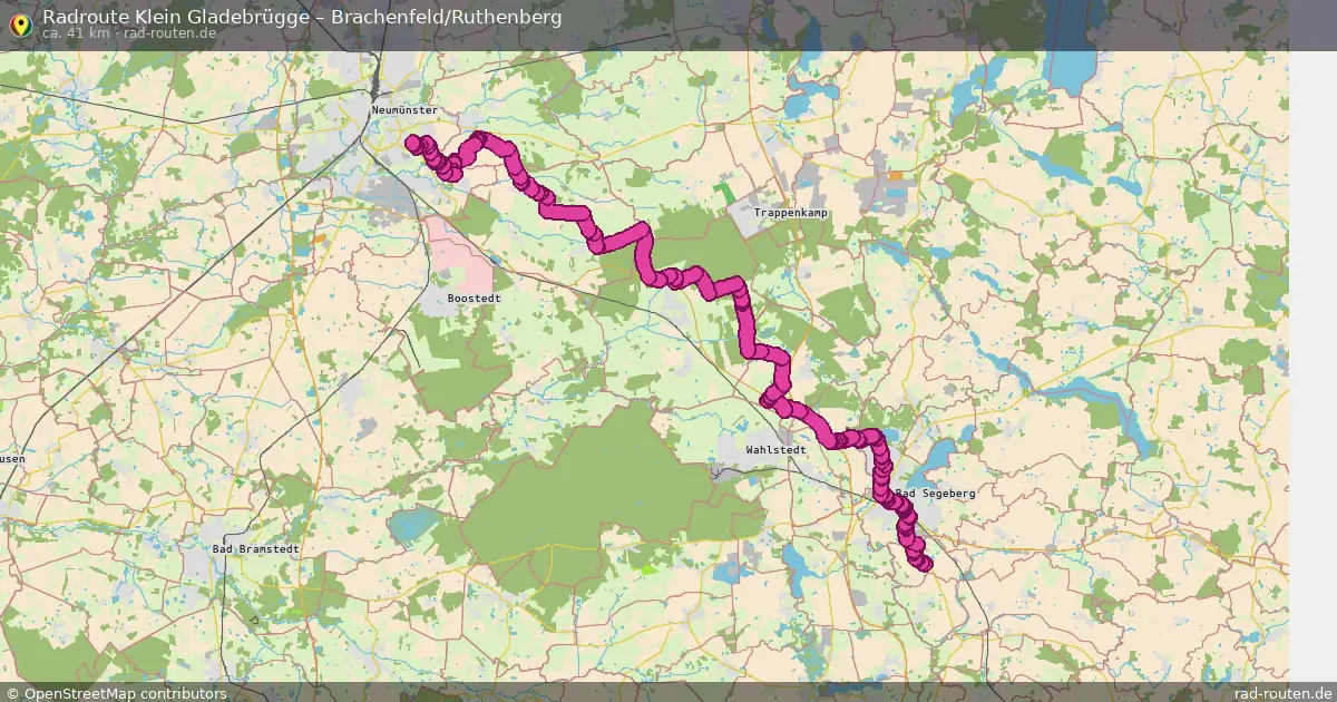 Radtour Klein Gladebrügge – Brachenfeld Ruthenberg